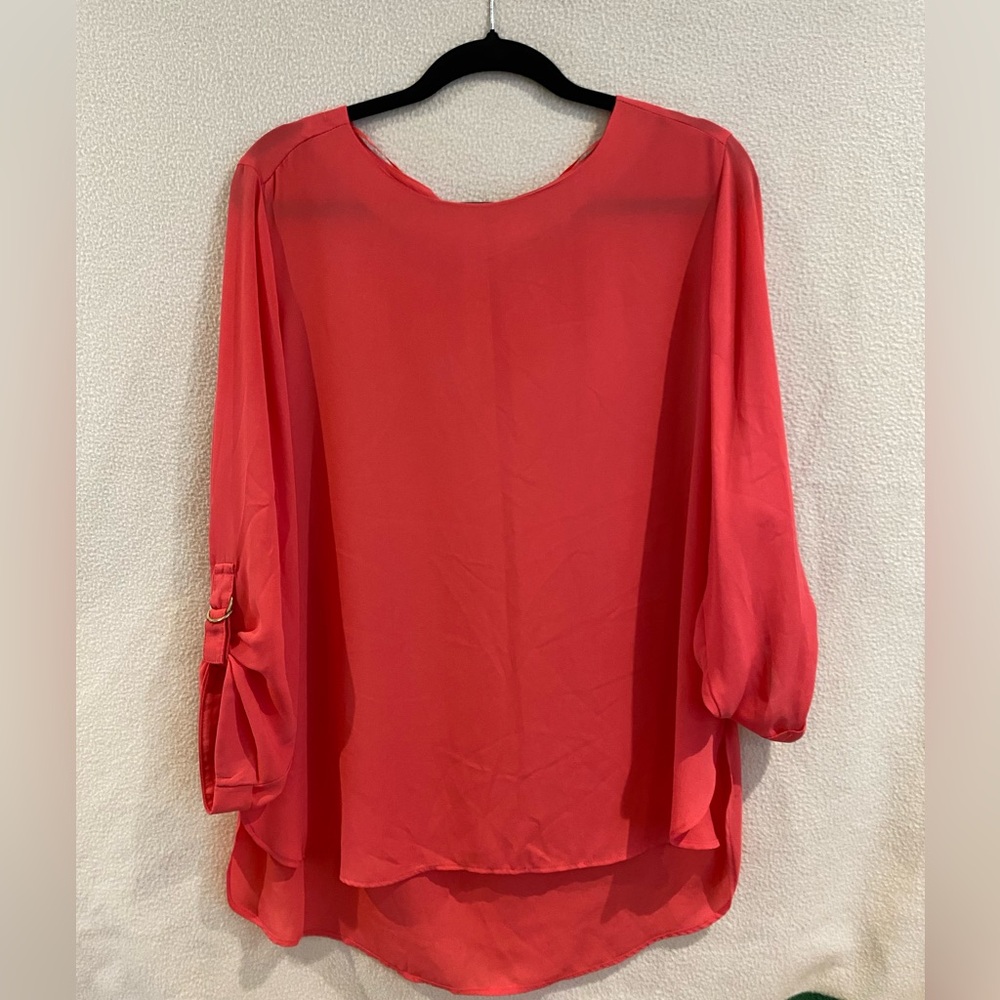 Atmosphere Vibrant Coral Blouse